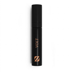 Black travel spray Olfazeta by Chogan Volt, copper name and Z logo on white background